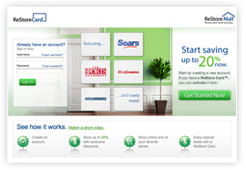 Screenshot of home page